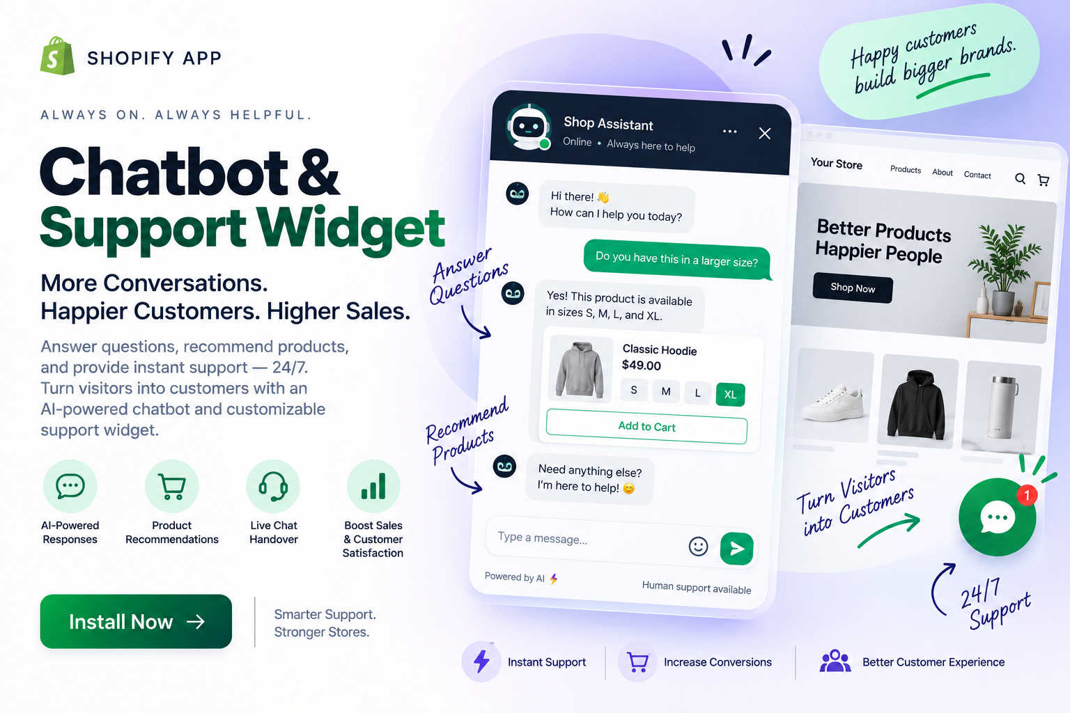 Chatbot & Support Widget